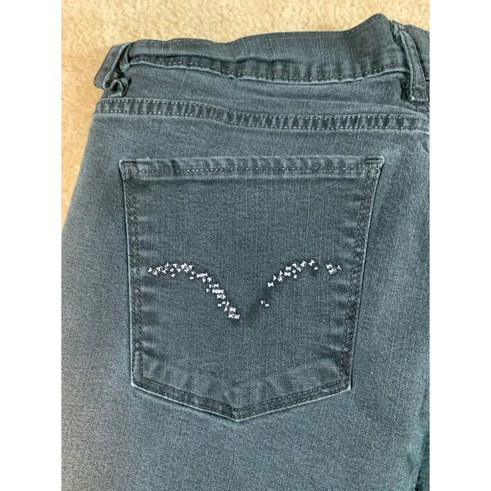Levi's 512 Perfectly Slimming Bootcut Jeans Womens 14 Medium Black Denim #331
